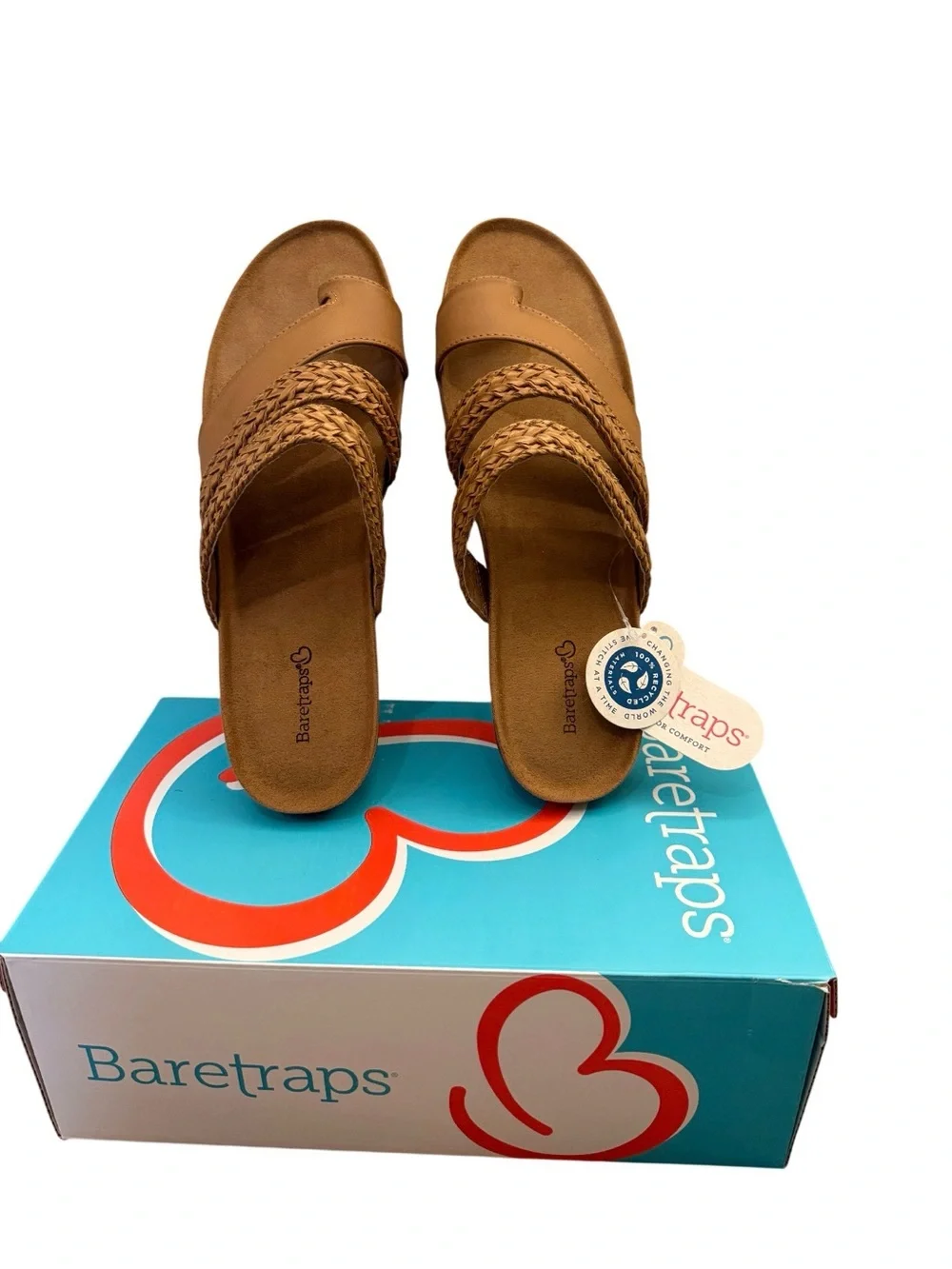 NWT Baretraps Jonelle Caramel Braided Slide Sandals - Women size 11